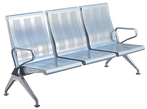 QSNYJPL Fauteuil Salle d'Attente, Banc d'Attente Airport 3 Places 175 Cm avec Maille Respirante, Chaise Visiteur en Acier Laminé à Froid pour Aéroport, Entreprise, Hôpital, Marché