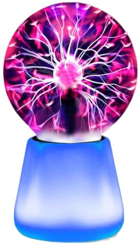Genérico Bola De Plasma USB Sensible Al Tacto - Efecto Mágico De Lámpara LED De 7 Colores | Luz Nocturna Decorativa Para Escritorio, Dormitorio, Fiesta Y Decoración Moderna.