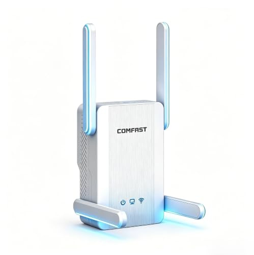 COMFAST AX2700Mbps Amplificador Señal WiFi, Repetidor WiFi 6, Extensor WiFi, Doble Banda 5G/2.4G con 4 Antenas, 3 Modos, Puerto Gigabit LAN, Botón WPS, MU-MIMO, WPA3, Compatibile con los Routers