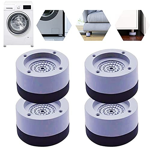 4 Stück Antivibrationsfüße Waschmaschine Fußpolster Vibrationsdämpfer Waschmaschinenunterlage, Waschmaschine Dämpfer Fussdämpfer Waschmaschinen Füsse Gummi für Trockner Tabelle Stuhl