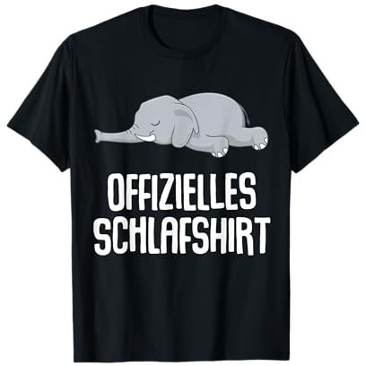 Offizielles Schlafshirt Pyjama Nachthemd Elefant Geschenk T-Shirt