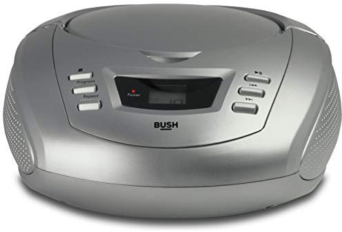Bush CD Radio Boombox - Silver (Renewed)