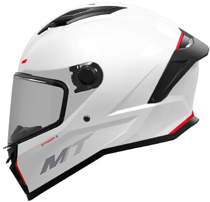 MT Helmets Stinger 2 – Casco Moto Integral Deportivo con Pantalla Antivaho Compatible con Pinlock, Visor Solar Full Vision, Interior Lavable y Calota HIRP | Homologado ECE 22.06 & Dot