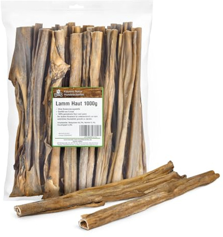 Kaureks Natur, Lammhaut 1 kg, ca.30 cm, wie Lammpansen, Rinderkopfhaut, Pferdekopfhaut