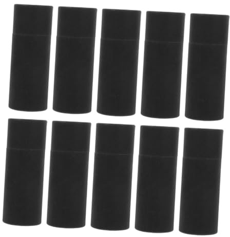Ciieeo Boîte D'emballage Ronde Élégante Cylindriques en Papier Kraft Noir 10 Tubes avec Couvercle Sécurisé Lot de 10 pour Thé , Café et Occasions Spéciales