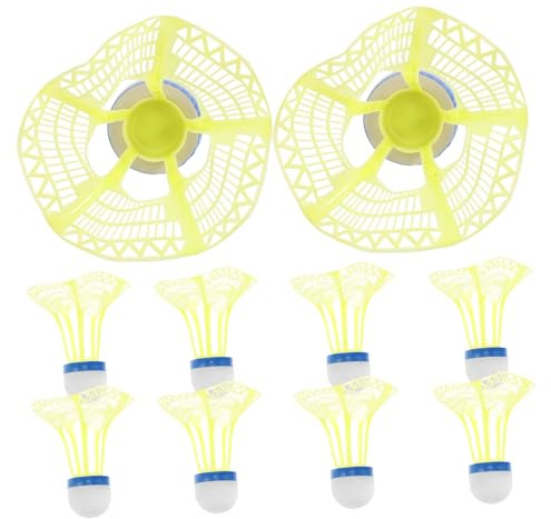 BCOATH 10 Pezzi Volani da Badminton Resistenti in Plastica Antivento per Allenamento Indoor e Outdoor Palline per Giochi e Competizioni Confezione per Gruppi e Backup