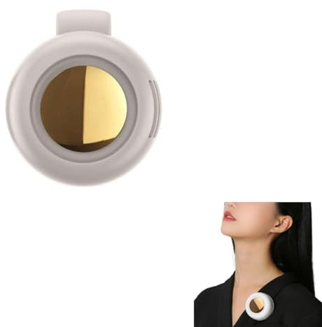Genérico Mini Ventilador Personal Portátil Recargable Por USB Con Refrigeración De 360° Y Diseño Con Clip Para Llevar Puesto Ideal Para Viajes Y Actividades Al Aire Libre (Blanco)