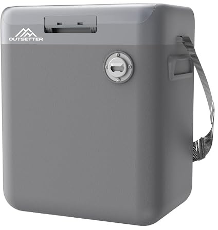 30L Electric Cool Box,Large Insulated Cooler Box with Shoulder Strap, Hot & Cold Functions & Two Power Options (220-240V Plug & 12v Car Plug) for Festival & Camping Picnic