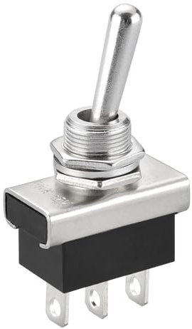 Heschen Kippschalter aus Metall, KN3D-102, 12 V, 25 A, SPDT, Ein/Ein, 2-polig, 3 Kontakte für Armaturenbeleuchtung (1)