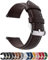 Fullmosa 12 Farben Uhrenarmband, Axus Serie Lederarmband Ersatz-Watch Armband mit Edelstahl Metall Schließe für Herren Damen 14/16/18/20/22/24mm,Dunkelbraun 22mm