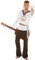 tectake dressforfun Herrenkostüm Hippie Jimmy | Shirt mit Peace-Zeichen | Schlaghose mit Gummiband | inkl. Haarband und Bindegürtel (XXL | Nr. 300956)