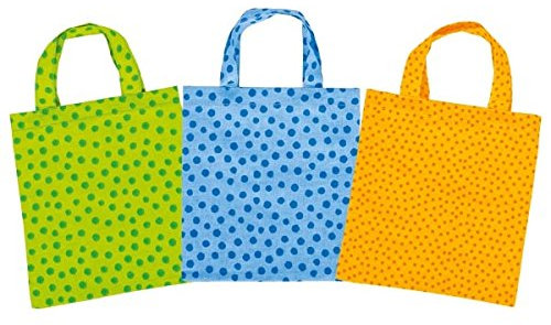 Einkaufsbeutel mit Pünktchen für den Kinder Kaufladen, 3er Set