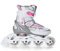 Roller en Ligne RAVEN Profession Pointure Ajustable - Blanc/Rose - Taille 35-39 (23cm-25,5cm) Réglable Mixte