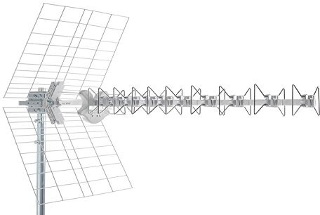 Antenna Fracarro LTE per ricezione segnale TV Digitale Terrestre (217910 Blu5HD)