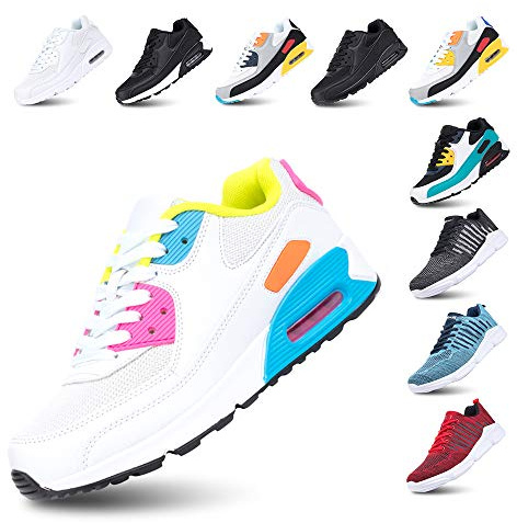 Hitmars Scarpe Running Uomo Donna Ginnastica Sneaker Leggere Traspirante Outdoor Sportive Calzature da Corsa Pallavolo Tennis Rosa 36