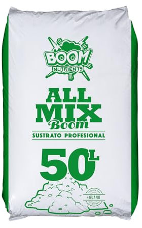 Boom Nutrients | Sustrato Universal - Tierra para Plantas Apta para Todo Tipo de Cultivo | All Mix Boom (50 L)