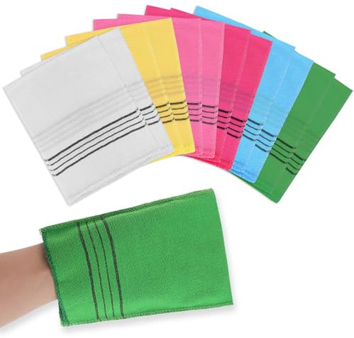 Lot De 12 Gants De Toilette Exfoliants Asiatiques Gant Coréen Serviette Italienne Chiffon À Récurer Pour Enlever Les Peaux Mortes Nettoyage Des Pores Rayonne