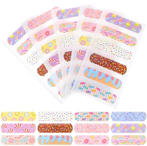 DECORNIJIA 120piezas Curita de Dibujos Animados Vendajes para Heridas Parches de Primeros Auxilios para Unidades Vendajes Transpirables para Heridas para Acampar y Actividades al Aire
