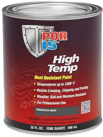 FROST High Temperature Paint 946ml – Manifold Grey, Heat Resistant up to 650°C | Protective Coating for Exhausts, Engine Parts & Automotive Surfaces