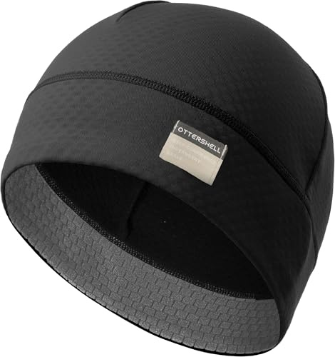 OTTERSHELL Thermal Lightweight Skullcap - Breathable Beanie for Running, Skiing, Outdoor Sports & Casual Everyday Wear(Black)