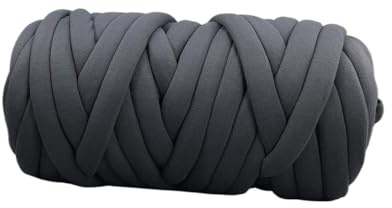 Handstickgarn, 1000g Super Chunky Arm Knitting Yarn Vegan Braid Multicolor(Dark grey)