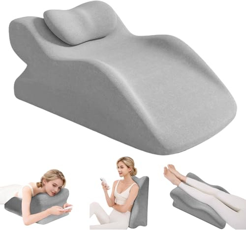 Guiwuiyu Venenkissen Beinhochlagerungskissen, Memory Foam Keilkissen, Ergonomische Beinkissen, OrthopäDisches Keilkissen für Betten, Sofas, Sitzen, Schlafen, Lesen und Entspannen