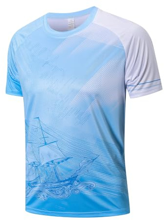 Cimic Pack med 3 UV-t-shirts för män Rashguard UPF 50+ UV-skydd T-shirt sport surfing T-shirt sportkläder kort andningsbar vattentröja löpning