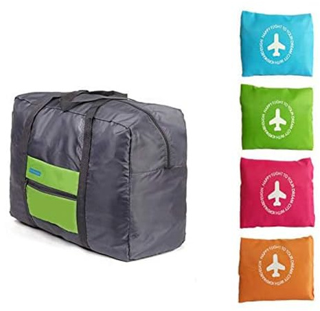 Borsa da viaggio Borsone da viaggio pieghevole archiviazione bagagli corsa della spalla dell'organizzatore di immagazzinaggio per viaggio campeggio palestra Shopping Sports(verde) 32L