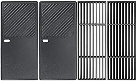 GFTIME 7785 & 7883 43cm Rejilla de Hierro Fundido y Placa de Interruptor para Enders Boston Black 4 IK Turbo Parrilla de gas