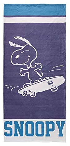 ONOMATO! Peanuts Snoopy Strandtuch Handtuch Badetuch Dunkelblau 70 x 140 cm