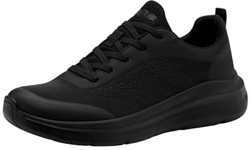 Jana Baskets Femme Plates Sportives Vegan, Black, 39 EU