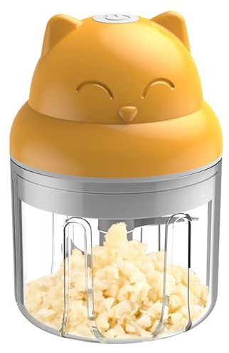 Tritacarne l'aglio elettrico, tritacarne l'aglio - Trituratore per aglio Contenitore da 300 ml,Taglierina in acciaio inossidabile, piccolo robot da cucina portatile, tritacarne e verdure