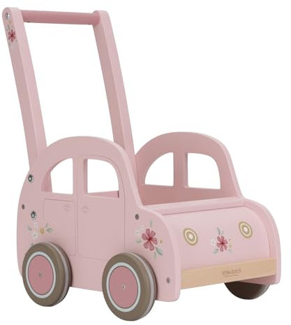 Little Dutch 7128 FSC Holz Laufwagen Auto - Fairy Garden rosa