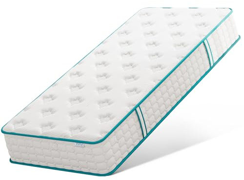 Moziel Matratze 120x200cm 24cm hoch Mittelfest Orthopädische 7 Zonen H3 Taschenfederkernmatratze Druckentlastung Tonnentaschenfederkernmatratze Oeko-TEX Zertifiziert