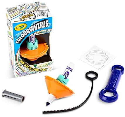 CRAYOLA - ColourWhirls, la Trottola dei Colori, Set con 1 Trottola, Colori Assortiti, Sfide in Famiglia e con gli Amici, Gioco e Regalo Creativo per Bambini, da 6 anni, 74-7649