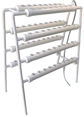 PTSZNGS Kit de Culture hydroponique 70 Sites Système de Culture pour légumes à Feuilles avec Pompe 110 V Échelle (8 tuyaux 4 Couches 2 rangées)