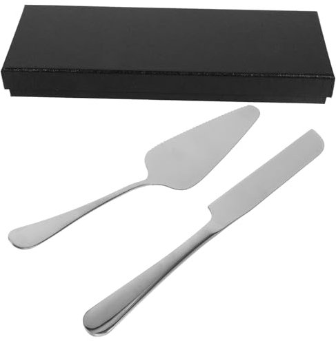 Mikinona Palas para Tartas de Acero Inoxidable Cuchillo Espátula para Cortar Pasteles para Festividades y Bodas de Plata Incluye Herramienta para Servir Tartas