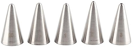 Set di 5 Beccucci per Sac à Poche, Kit di Accessori in Acciaio Inossidabile per Decorare Torte, Cupcake, Biscotti e Dolci