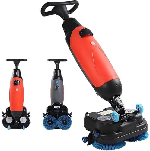 Lavapavimenti E Lucidatrice For Pavimenti Pesanti Da 17 Tampone Multifunzionale For Pavimenti Duri E Tappeti Include Serbatoio Della Soluzione 2 Spazzole 2 Tamponi(Red)