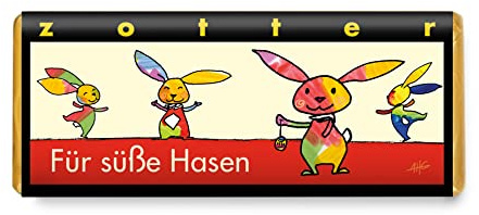 Zotter Süße Hasen - Weiße Schokolade mit Honigkaramell - 70 g - Bio & Fairtrade