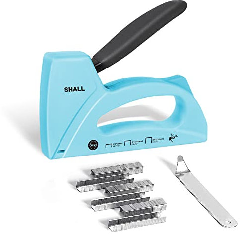 SHALL Light Duty Heftpistole für Holz mit Polsterung Heftpistole mit 1600pcs JT21 Heftpistole 1/4, 5/16, 3/8 Zoll und Heftpistole für Handwerk, DIY, Dekoration