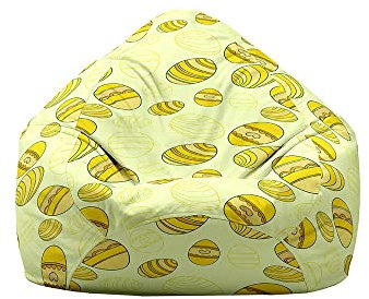 Highdi Sitzsack ohne Füllung für Erwachsene Teenager Aufbewahrung Stofftier Sofa Sack Kissen Sessel BeanBag Sitzsäcke für Outdoor & Indoor Gaming (Senfgelb,XL:100x120cm)