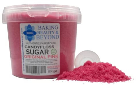 Baking Beauty and Beyond Premium Candy Floss Sugar 800g - Original Pink Flavour