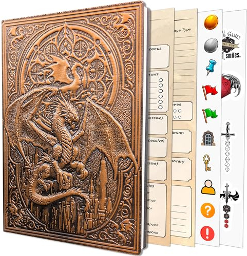 First Reign DnD Journal | Character Sheet, Campaign Tracker | 150+ Stickers