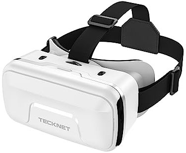 TECKNET VR Brille für Handys, 3D Virtual Reality-Brille mit HD 110° FOV, Anti-Blaulicht & einstellbaren Gängen, Komfortables VR-Glasses für iPhones, Samsung und Android-Smartphones (4.7-7.2 Zoll)