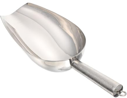 VALICLUD Cuchara de Hielo de Acero Inoxidable Multifuncional con Mango Ergonómico y Gancho Pala para Harina Granos y Café Herramienta Resistente para Cocina y Bar
