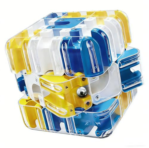 Large Labyrinth 3D Maze Cube, Sfida di Labirinto 3x3, Sfida Logica Cubo Puzzles Labirinto, 3D Cubo Labirintopallina, Migliora Il Riconoscimento Spaziale, Coltiva Pensiero Logico