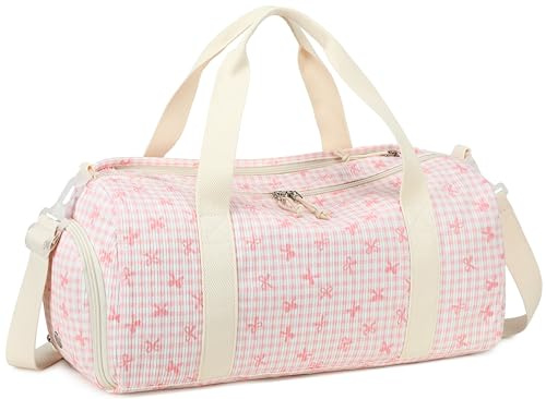 Sporttasche Kinder Schwimmtasche Jungen Damen mit Schuhfach und Nassfach Badetasche Teenager kleine Reisetasche Fitnesstasche, Pana Nudo Mariposa Rosa Rejilla, 46 x 22 x 23 cm, Deportes