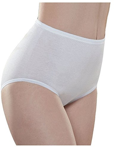 EMMEBIVI Confezione da 3 Mutandina Donna Classico in 100% Cotone Filo di Scozia Costina 1:1 Colore Bianco. Capo in Cotone Realizzato Secondo Standard qualitativi dal 1995 Certificato di tracciabilità