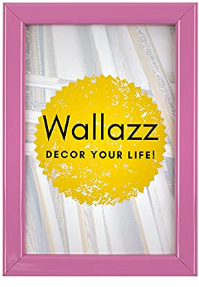 Wallazz Cornice Portafoto in Legno 21x29,7cm A4 Lilla - Cornice per Foto con Vetro Sintetico Infrangibile - Porta Foto Decorativo - Made in Italy
